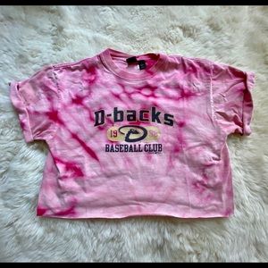 Vintage tie-dye crop tee AZ DIAMONDBACKS!